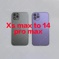 Stainless steel Frame for iPhone XS max Housing like iPhone 14pro max,turn iPhone XS max into 14pro max Rear Chassis Replacement