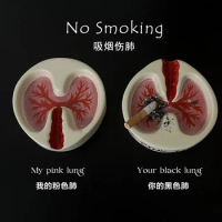 Pink Lung Ashtray Funny Desktop Cigarette Smoking Cigar Ashtray Home Smoker Holder Ashtrays For Boyfriend Gift Smok Accessories