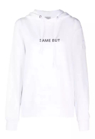 Moncler Slogan Print Hoodie in White