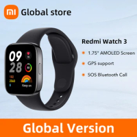 NEW Global Version Redmi Watch 3 Smart Watch 1.75" AMOLED Up to 12 days of battery life 5ATM Support Bluetooth Phone Call