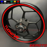 Motorcycle 17 Inch Stripes 8X Front Rear Iner Rims Decals Wheels Reflective Sticker Waterproof For Aprilia Tuono V4 1100