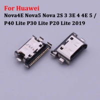 10/20PCS For Huawei Nova4E Nova5 Nova 2S 3 3E 4 4E 5 /P40 Lite P30 Lite P20 Lite 2019 USB Charging Port Plug Charger Connector
