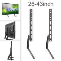 26 to 43 Inch Universal 25KG TV Stand Base Bracket for Plasma LCD Flat Screen Height Adjustable Monitor Mount Bracket Rubber Bas