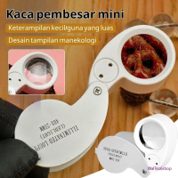 Mikroskop Lup Tangan LED 40X Optik Serat, Perpanjangan Detail Imej untuk Pemeriksaan Perhiasan, Koin