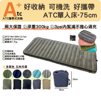 ATC官方直營 攜帶式可組合可水洗TPU充氣床墊-素色單人床-五色(可電熱毯/可拼接/沒塑化劑/睡的健康)
