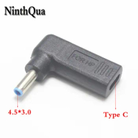 1pcs 4.5*3.0mm DC Power Plug to Type-C Female jack Connector Charging Adapter For Hp 19.5V/3.33A 19.5V/4.62A