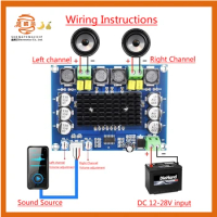 XH-M543 High Power Digital Power Amplifier Board TPA3116D2 Audio Amplifier Module Class D Double Channel 2*120W Other Integrated