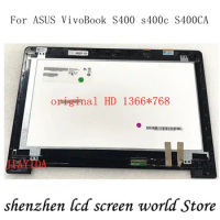 14" For ASUS VivoBook S400 s400c S400CA LCD Display Touch Screen Digital Matrix Assembly With frame