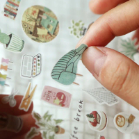 【德德小品集】裝飾貼紙 生活藝術(復古手繪貼紙 廚房 歐洲生活 日常 麵包 多肉植物 穿搭)