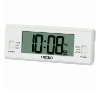 SEIKO 嗶嗶鬧鐘 溫度/濕度 電子鍾(QHL093W)4.8x12.3cm