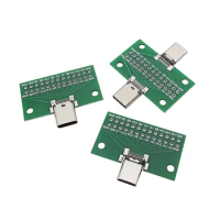 1Pcs Type-C USB 3.1 Connector Male Female Test PCB Board 24 Pin 2.54mm Connector Socket USB3.1 For Data Line Wire Cable Transfer