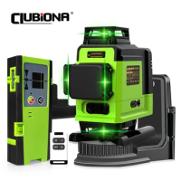 CLUBIONA 4D 16 Lines Super Powerful Green Beam Laser Level Remote Control Pulse mode Receiver With 5000mAh Li-ion battery Laser