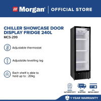 Morgan Chiller Showcase Door Display Fridge/Peti Sejuk with Double Glass Door & Key Lock (240L) MCS-