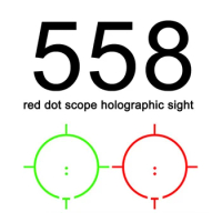 558 Holographic Red Green Dot Sight Rifle Scope Fit 20mm Rail Mounts for Airsoft Holographic sight