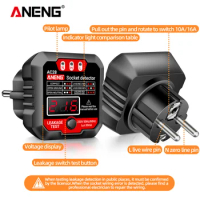 ANENG AC28 Digital Display Socket Tester US/EU Plug Socket Polarity Phase Pheck Detector for Testing Power Socket/Leakage Switch