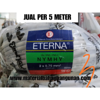 Kabel Elektronik 2 Inti Serabut 0.75mm 5 Meter Instalasi Indoor Depok