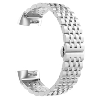 Metal Bands For Fitbit Charge 3 / Charge 4 Stainless Steel Metal Strap Wristband For Women Men