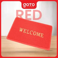 Goto Terra Keset Lantai PVC Welcome 40x60CM Kamar Mandi Anti Slip Premium RED