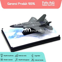 Miniatur Pesawat Tempur F22 Raptor Diecast Metal + Mika Susun Box Display Koleksi Jet Fighter Abu-Ab