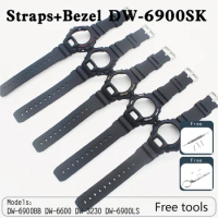 Fit DW6900 strap case 6900BB DW6600 DW3230 set resin strap case Solid color band