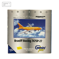 Gemini Jets 1:400 Braniff Boeing 747SP-27 #GJBNF009 飛機模型【Tonbook蜻蜓書店】