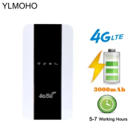 YLMOHO 4G 3G Lte Wifi Router Portable 3000mAh MIFI Hotspot Wireless Access Point SIM Mobile WiFi Modem similar Huawei E6878-370