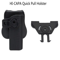Tactical Gun Holster for STI2011 HI-CAPA Quick Pull Airsoft Pistol Case Holster Paddle Adapter with Load Vest Molle Attachment