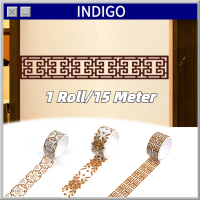 1 Roll/15 Meter Roll Washi Tape Sticker Bahan BOPP Tape Selotip Motif Anti Luntur Aesthetic Dekorasi