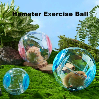 Hamster Exercise Ball Transparent Hamster Running Ball Wheel With Traction Rope Outdoor Exercise Toys For Small Pet Supplies