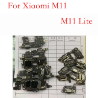 1p Original Full IC For Xiaomi Mi 11 Mi11 M11 Lite Microphone Module + USB Fast Charging Port Charge Board Flex Cable Connector