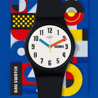 Swatch Bau 包浩斯系列手錶 ELEMENTARY 簡約 -41mm