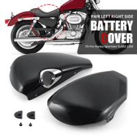 Black Motorcycle Side Battery Fairing Cover Left Right Guard For Harley Sportster XL 883 1200 2013year