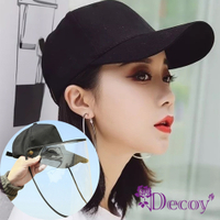 Decoy 可拆透視 時尚中性防水防塵棒球帽2色可選
