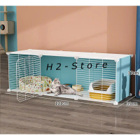 Bộ combo chuồng mèo, chuồng chó, chuồng quây dưới 6kg lắp ghép sơn tĩnh điện cho pet - H2 Store