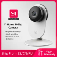 YI 1080P Wifi Home Camera Surveillance Video Cam With Night Vision Smart Motion Detection IP Security Protection Nanny Pet Cam