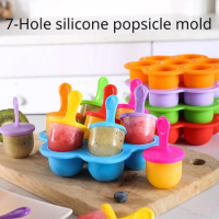 Food Grade Silicone Ice Ball Mold DIY Popsicle Mold Sticks Popsicle Makers Mould Baby Fruit Shake Ice Cream Making Tools
