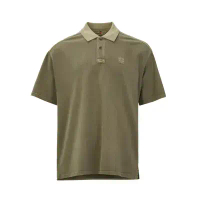【Timberland】男款灰綠色短袖 Polo 衫|A42D5590-L