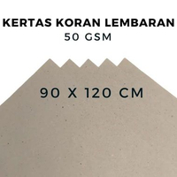 90x120 cm Kertas Koran Polos Lembaran | Kertas Bungkus Polos