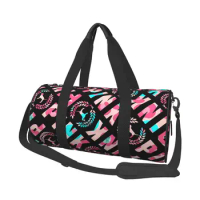 Pink Victoria Sports Bags Secret Wallpaper Travel Training Gym Bag Gym Accessories Retro Handbags Couple Oxford Fitness Bag