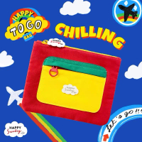 (พร้อมส่ง) HAPPY SUNDAY | HAPPY TO GO BAG กระเป๋าเครื่องสำอาง คําแนะนําการขายที่ร้อนแรงในเดือนนี้