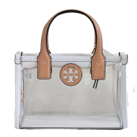 【TORY BURCH】TB Ella PVC透明迷你手提斜背托特包(透明/贈原廠防塵袋紙袋母親節送禮)