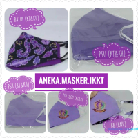 MASKER KAIN DINAS IKKT KARET HIJAB/KARET TELINGA