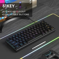 KOO MK-61 Keyboard Gaming RGB Mechanical Red Switch Wired 61 Keys
