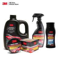 3M แชมพูล้างรถสูตรผสมแวกซ์ 2in1 1000ml. + ขี้ผึ้งเคลือบเงาสีรถสูตรคานูบา PN39526LT + เคลือบเงา PN390