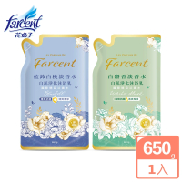 【Farcent 香水】香水白泥淨化沐浴乳/沐浴露補充包 650g(白麝香/藍鈴白桃)