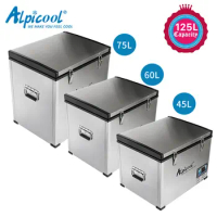 Alpicool Portable Refrigerator 45L 125L,Deep Freezer Chest, AC 110V-220V DC 12V-24V, K25 Chest Freezer for Car,Home,Camping,RV