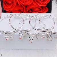 Vòng bạc ta mix con giáp cho bé LTJ60 dễ thương vn vòng đeo tay