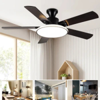 Low Profile Ceiling Fan with LED Light For Indoor DC Motor LED Ceiling Fan Suitable Summer and Winter Outdoor 42 52 inch