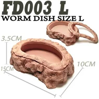 FD003 WORM DISH WADAH JANGKRIK ULAT KECOA DUBIA TEMPAT MAKAN BD BEARDED DRAGON BABY SALVA VARANUS KA