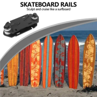 Waterborne Rail Adapter Surfskate Truck Fits Any Board - Carve &amp; Cruise Like a Surfboard,Rail Adapter,Black